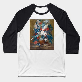 Flower Still Life With A Birds' Nest On A Ledge by Jan van Os Baseball T-Shirt